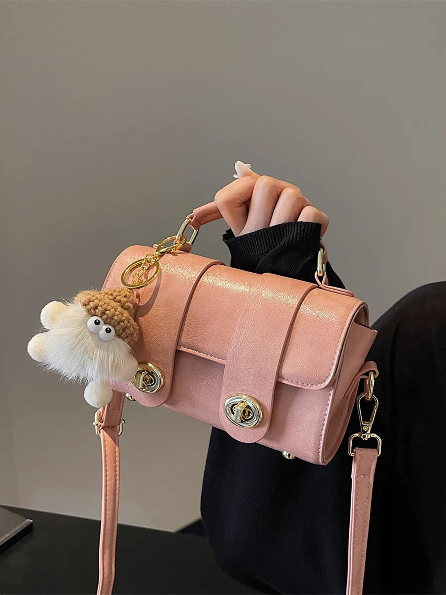 Elegant Women's Soft PU Boston Crossbody Bag