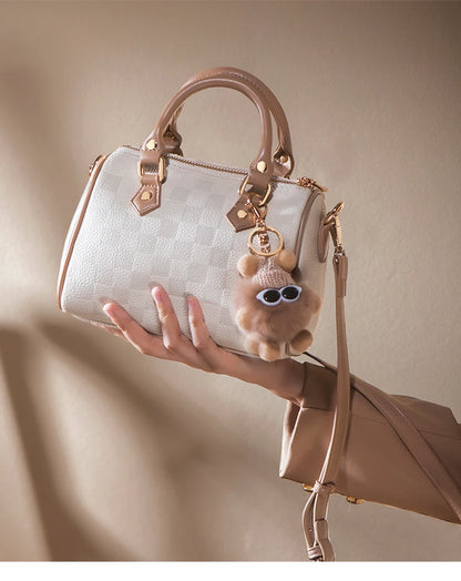 URDUDU Elegant Boston Leather Handbag
