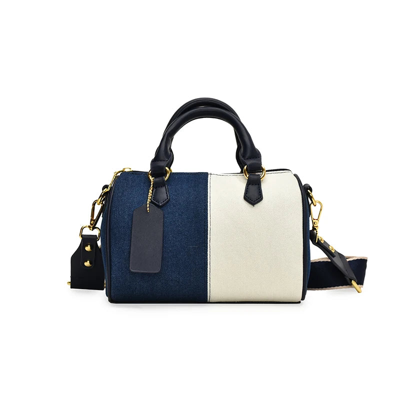 Exquisite Patchwork Denim Mini Handbag