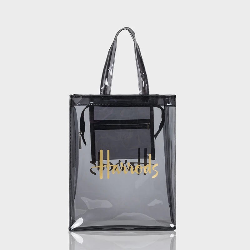 Elegant Transparent Tote Bag - Versatile PVC Fashion