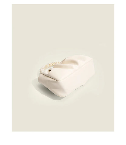 Exquisite Pearl-Embellished Cloud Handbag