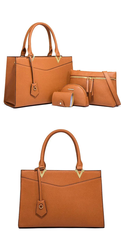 4-Piece Set Crossbody Bag, Wallet, and Card Holder