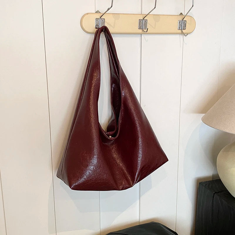 Elegance Retro Shoulder Bag - Luxurious PU Leather