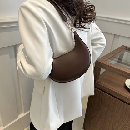 Exquisite Moon-Shaped Luxury Shoulder Bag