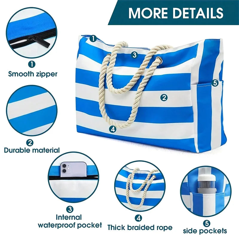 Elegant Waterproof Beach Tote for Women