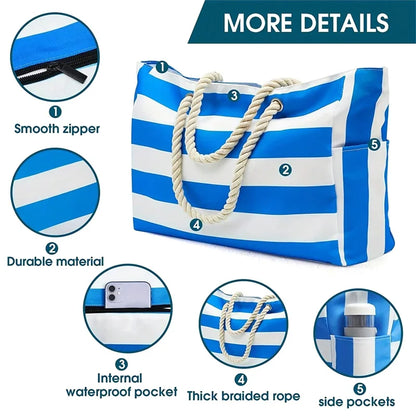 Elegant Waterproof Beach Tote for Women