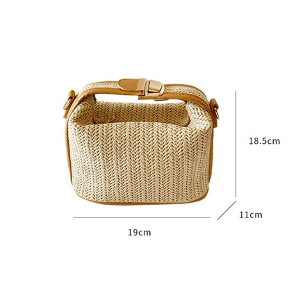 Exquisite Summer Straw Handbag - Chic Woven Crossbody