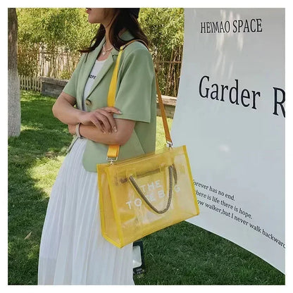 Elegant Transparent PVC Women's Tote Bag