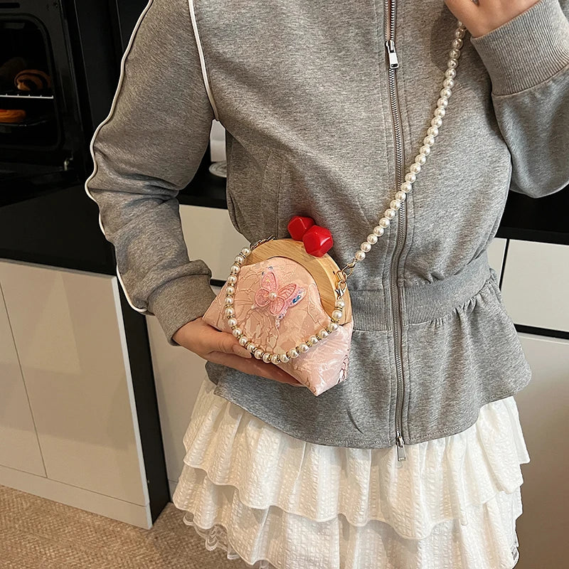 Exquisite Beaded PU Leather Crossbody Bag for Women