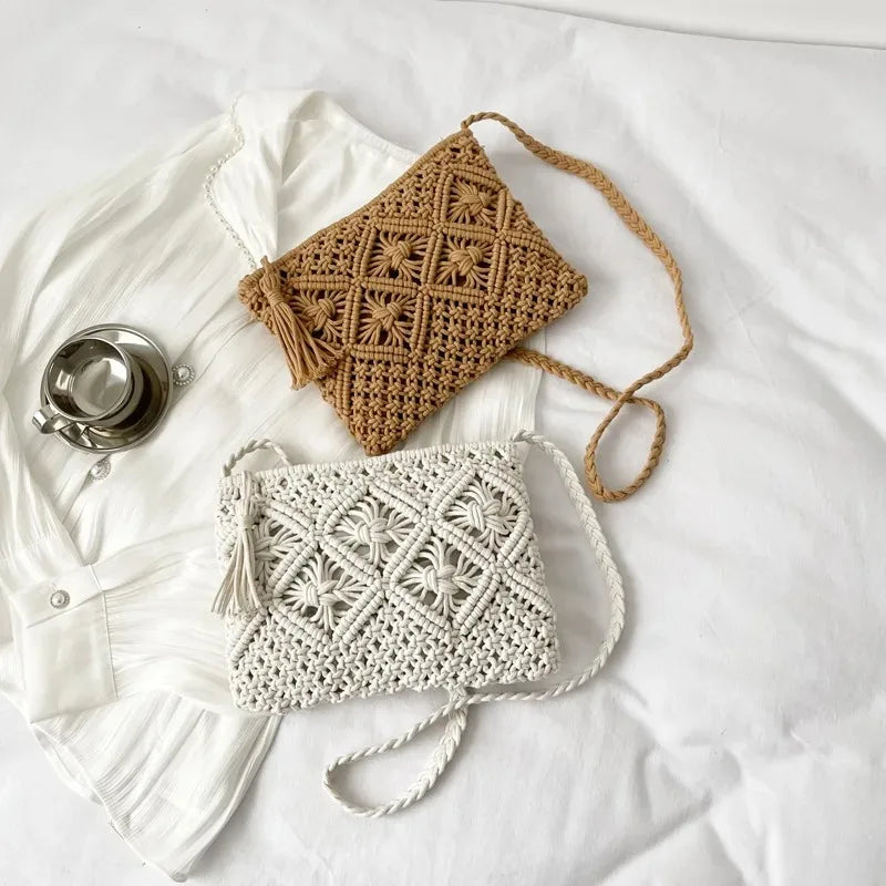 Exquisite Bohemian Straw Crossbody Bag for Women