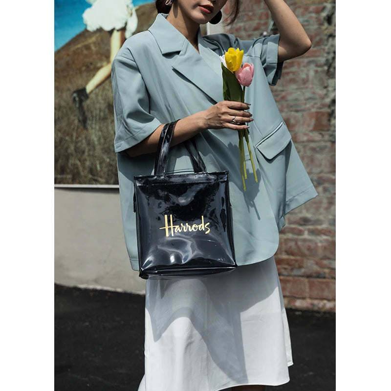 Elegant Transparent Tote Bag - Versatile PVC Fashion