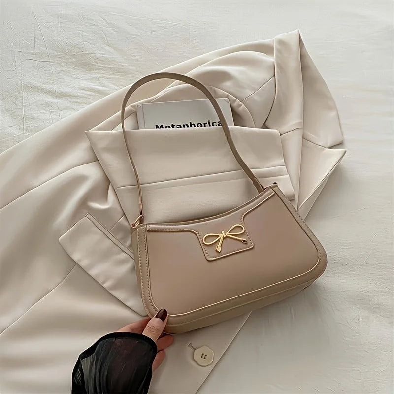 Exquisite Bowknot Shoulder Bag - Timeless Elegance