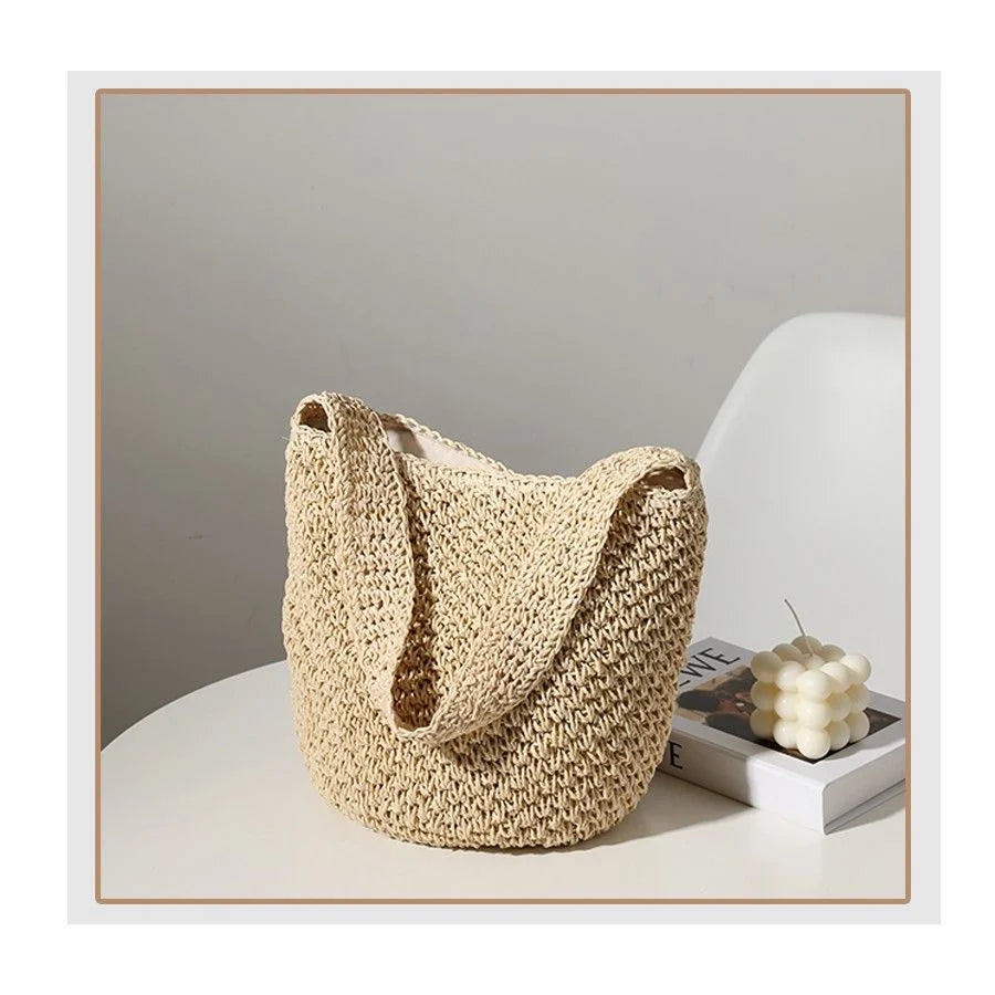 Exquisite Summer Basket Weave Tote Bag