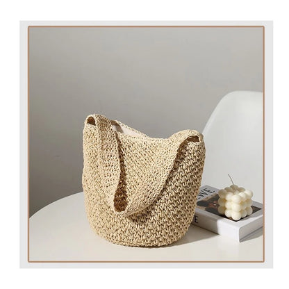Exquisite Summer Basket Weave Tote Bag