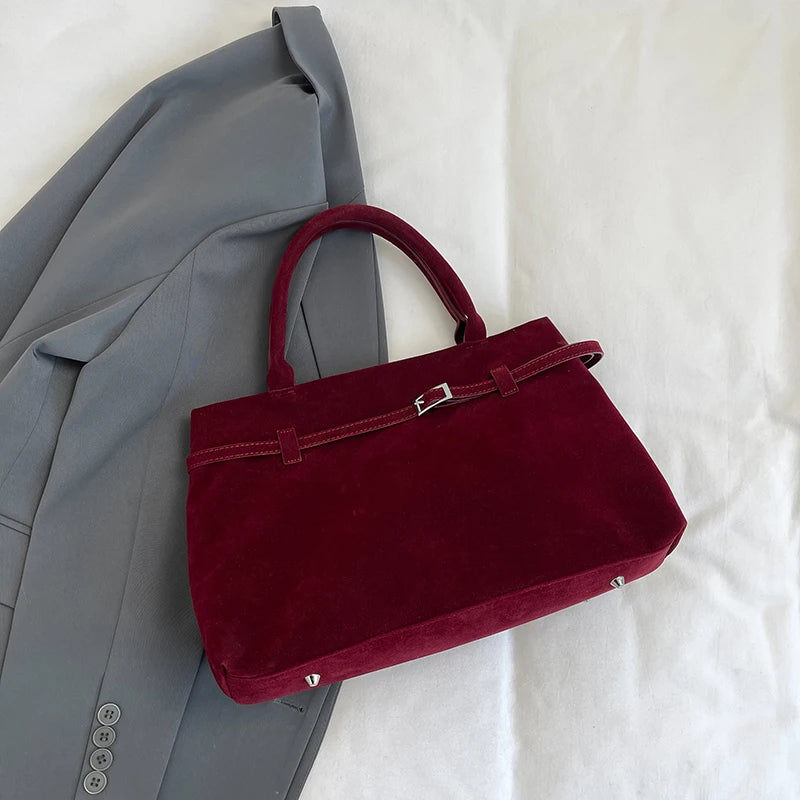 Elegant Velvet Tote Bag - Luxury Women's Handbag