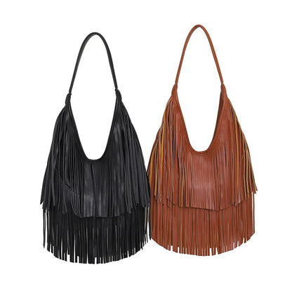 Elegant Long Tassel Women's Shoulder Bag