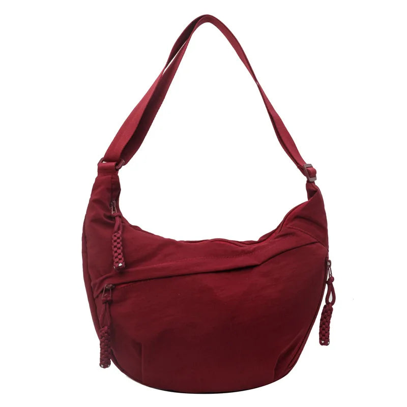 Elegant Nylon Women's Crossbody Shoulder Bag