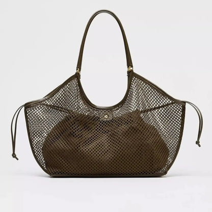 Exquisite Mesh Beach Tote Bag for Women