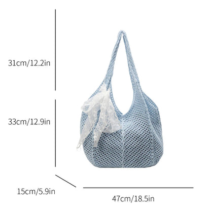 Elegant Handwoven Women's Tote Bag - Summer Beach Style