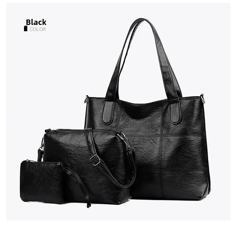 3-Piece Fashionable Women's Shoulder Bag Set