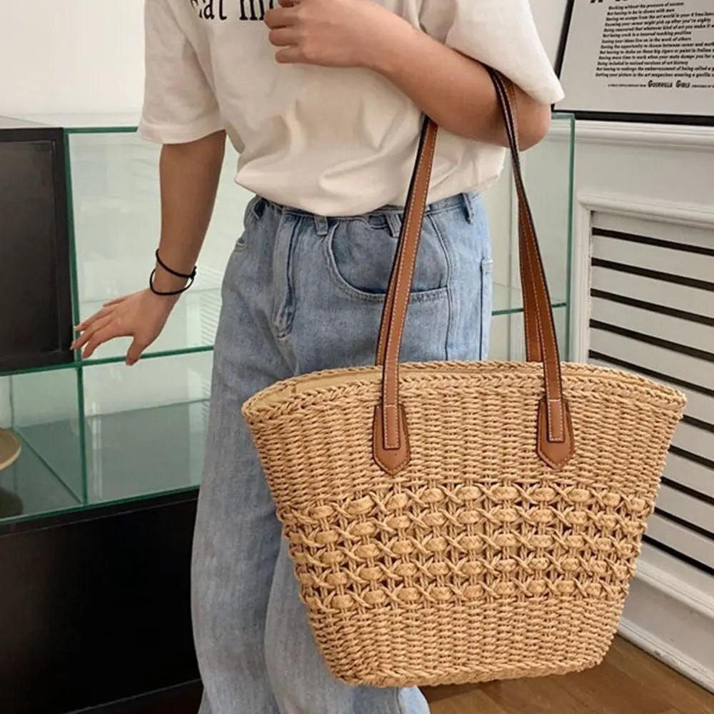 Exquisite Women's Woven Straw Tote Bag