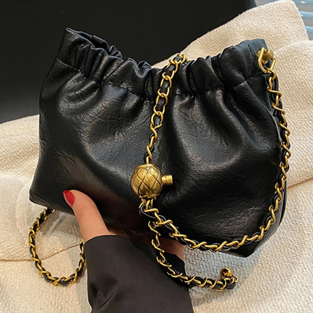 Exquisite Women's Chain Shoulder Bag - Elegant Cloud Design