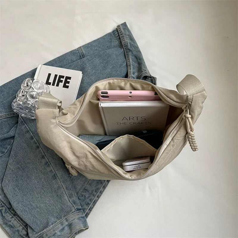 Elegant Nylon Women's Crossbody Shoulder Bag