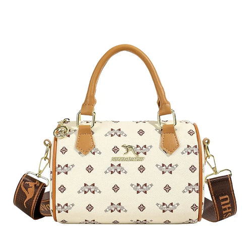 Elegant PU Leather Women's Barrel Handbag