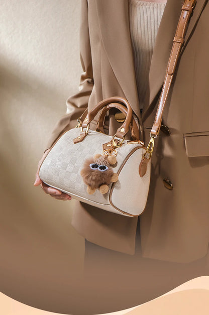 URDUDU Elegant Boston Leather Handbag