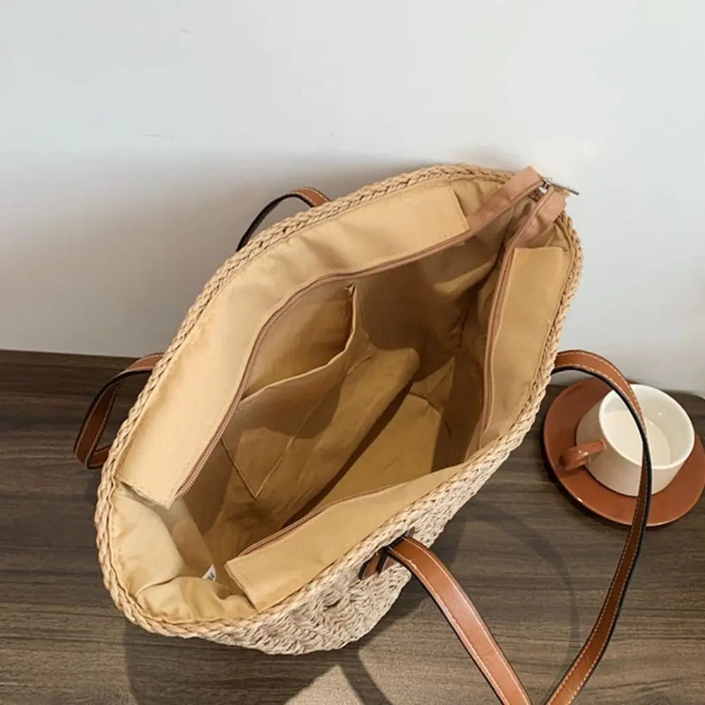 Exquisite Women's Woven Straw Tote Bag