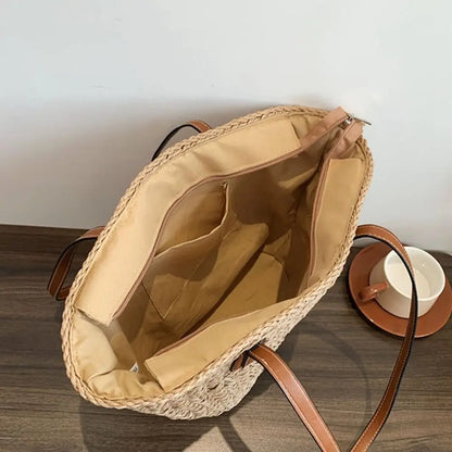 Exquisite Women's Woven Straw Tote Bag