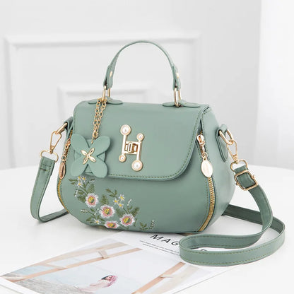 Exquisite Floral Embroidered Women's Handbag