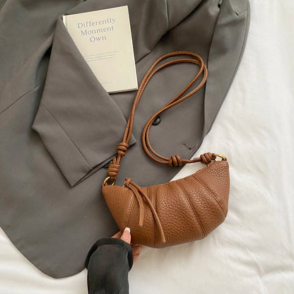 Elegant Splicing Leather Shoulder Bag - Women's Fashion