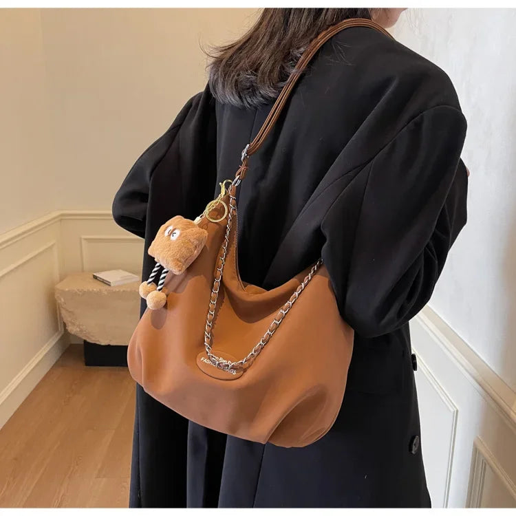 Elegant Retro Women's Shoulder Bag - Autumn Collection