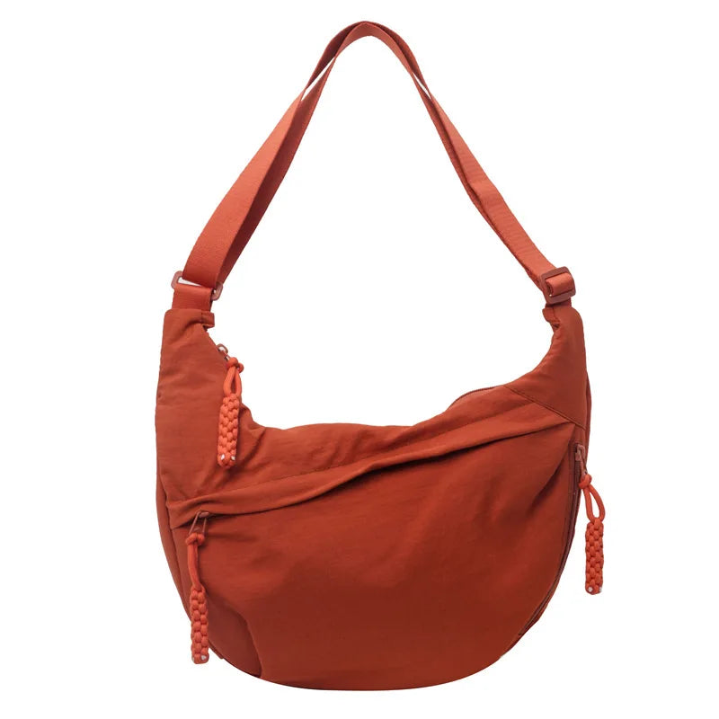 Elegant Nylon Women's Crossbody Shoulder Bag