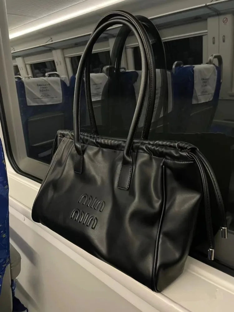 Exquisite PU Leather Women's Tote - Large Capacity & Waterproof