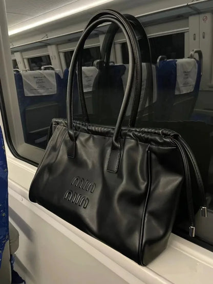 Exquisite PU Leather Women's Tote - Large Capacity & Waterproof