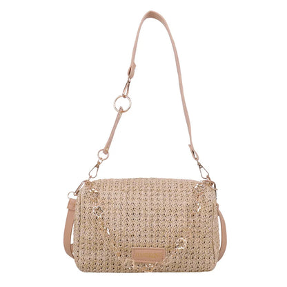 Elegant Woven Straw Women's Handbag - Large Capacity