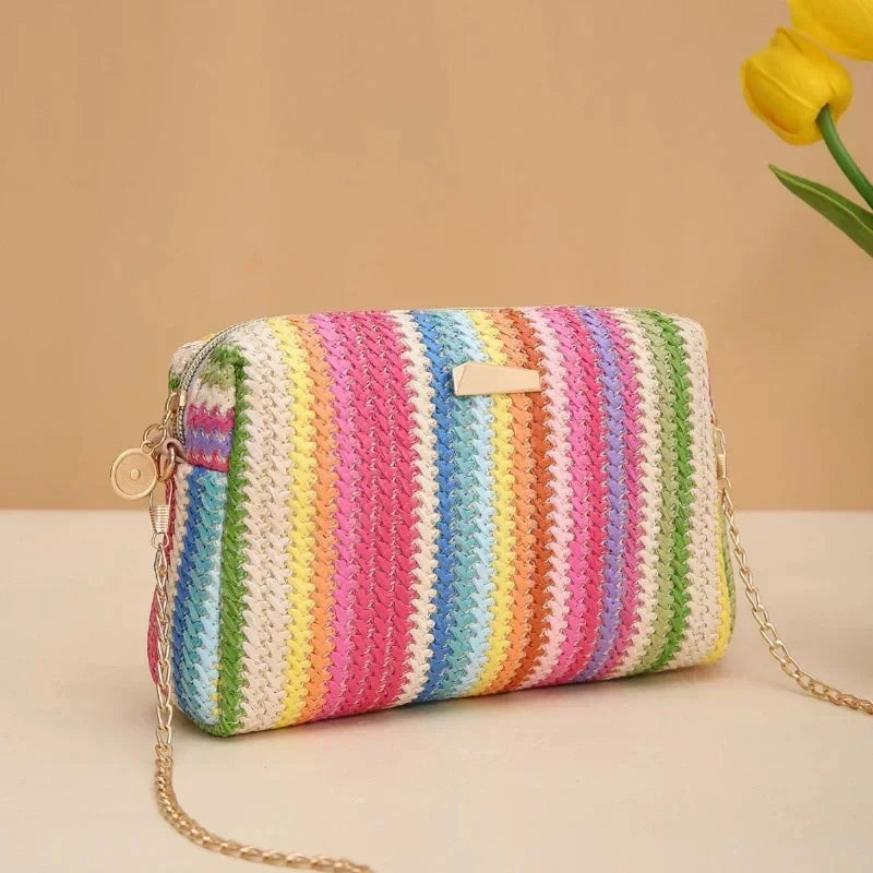 Exquisite Rattan Knitting Women's Straw Crossbody Bag