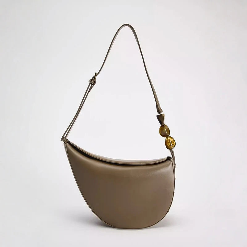 Exquisite Asymmetric Stone Shoulder Bag