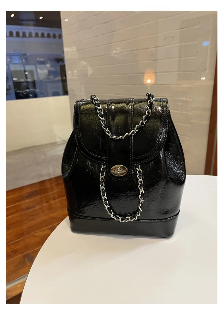Elegant Korean Style Women's Chain Shoulder Bag
