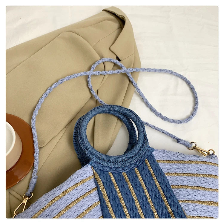 Elegant Straw Tote Bag - Versatile Designer Style