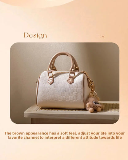 URDUDU Elegant Boston Leather Handbag