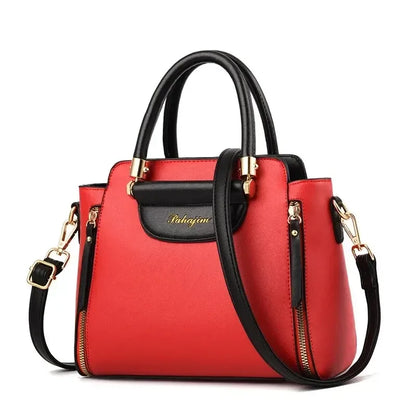 Elegant Contrast Stitching Women's Handbag