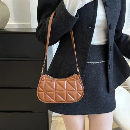 Elegant PU Leather Shoulder Bag - Timeless Fashion