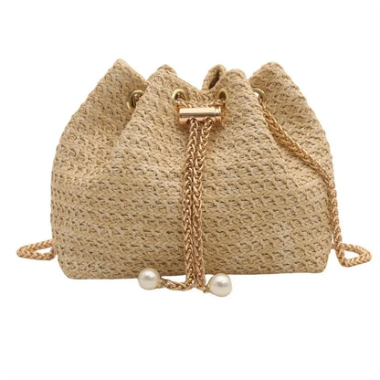 Exquisite Woven Straw Underarm Bag - Timeless Elegance