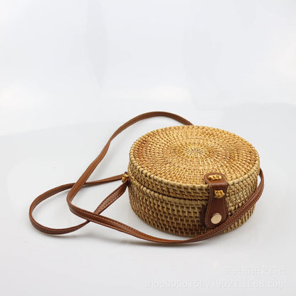 Exquisite Boho Rattan Shoulder Bag for Summer Elegance