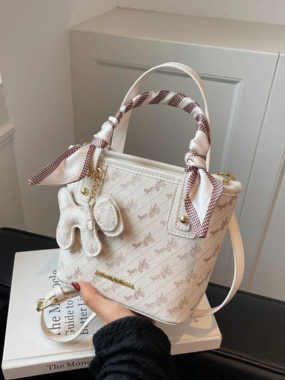 Elegant Korean Style Women's Bucket Bag