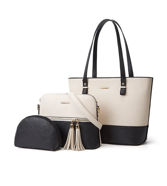 3 Luxurious Pieces (Tote, Bandolera, and Coin Purse) in PU