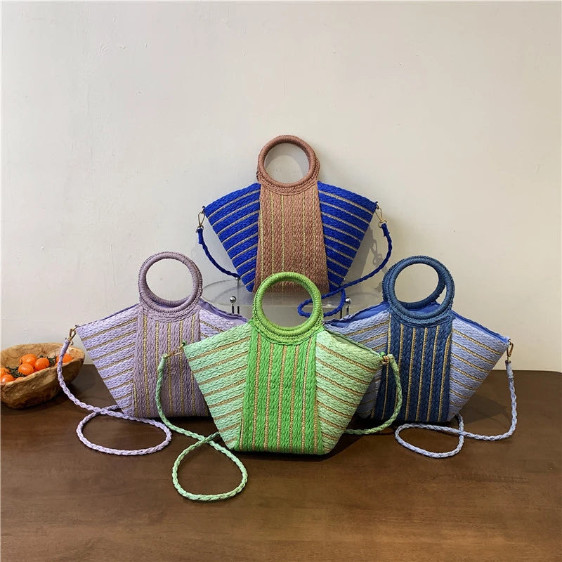 Elegant Straw Tote Bag - Versatile Designer Style